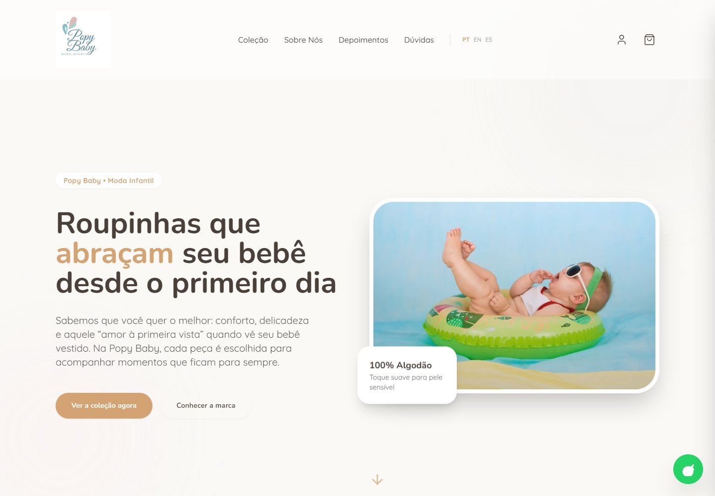 Captura desktop real de Popy Baby